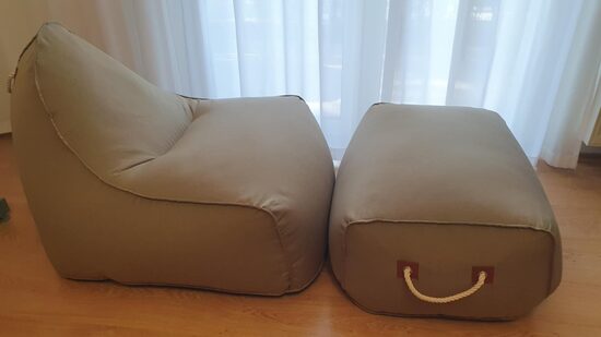 Kuba babzsákfotel és puff